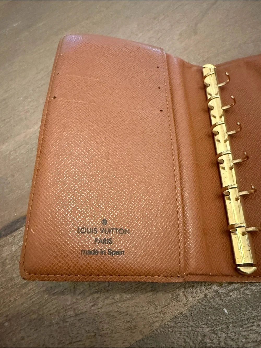 Louis Vuitton Monogram Canvas Agenda Cover - Dark Brown with Gold Monogram